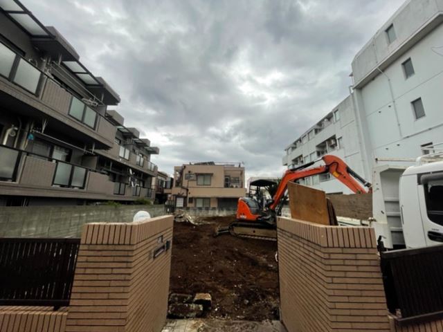 木造2階建て解体工事(東京都板橋区赤塚新町)　工事中の様子です。